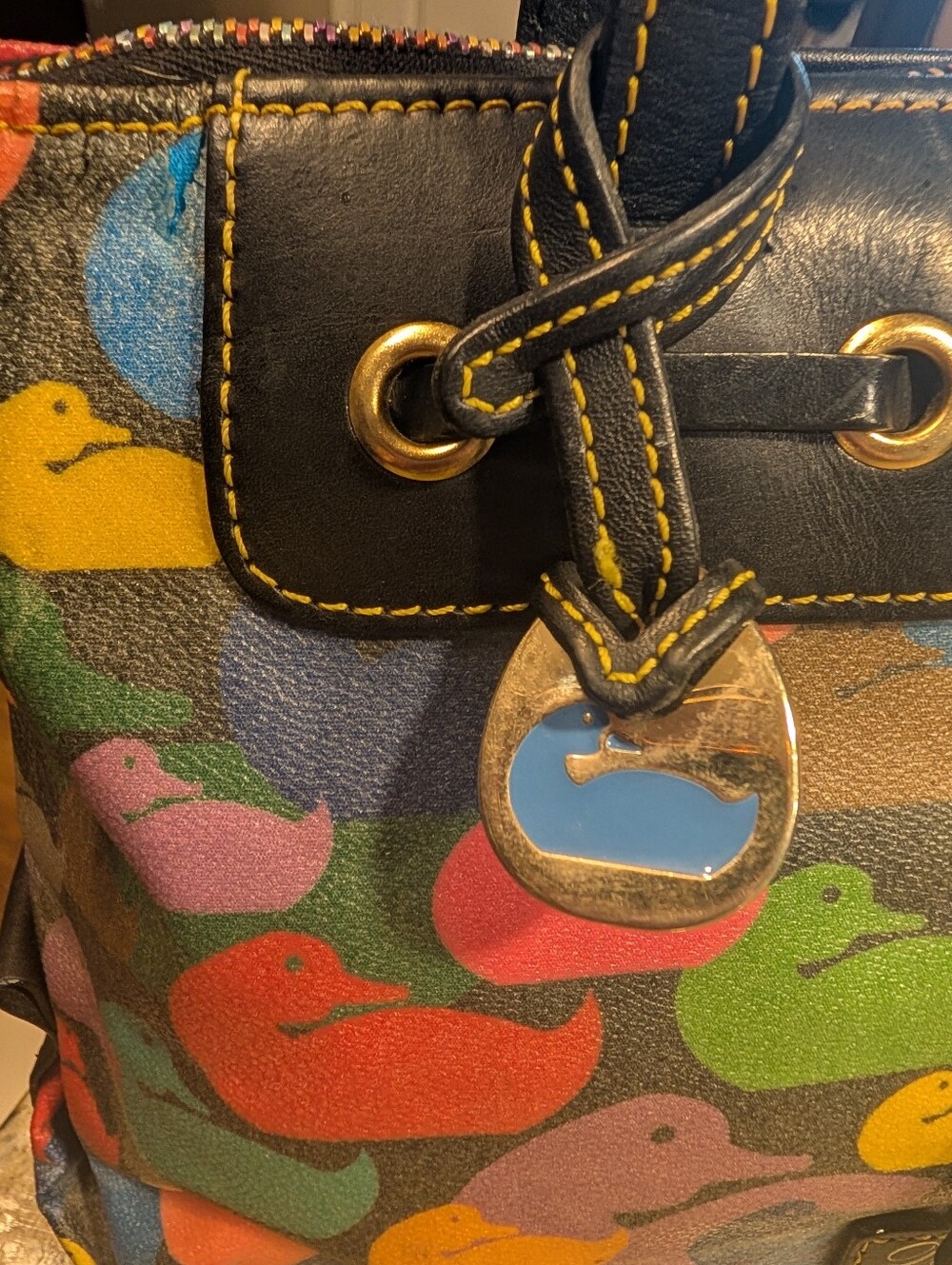 Dooney And Bourke Vintage Rainbow Duck - Picture 3 of 12